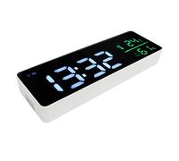 Réveil LED, Réveil électronique à Gradation Automatique Lumineux Multifonctionnel Mural Moderne avec Affichage de la Température et de l'humidité pour la Chambre à Coucher
