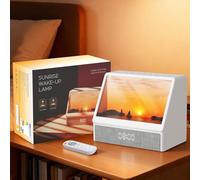 Réveil lever du soleil, machine sonore à bruit blanc pour chambre à coucher, réveil avec lumières ambiantes et Bluetooth pour enfants, adultes et gros dormeurs