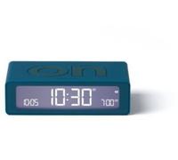 Lexon Flip Mini Réveil Matin de Voyage, Horloge numérique LED on/Off à luminosité réglable, Rechargeable et Tactile, idéal comme réveil de Chevet - Bleu Canard
