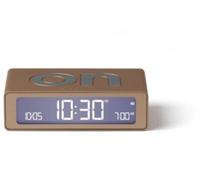 Lexon Flip Mini Réveil Matin de Voyage, Horloge numérique LED on/Off à luminosité réglable, Rechargeable et Tactile, idéal comme réveil de Chevet - Or