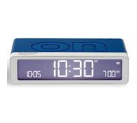 Lexon Réveil Flip Classic – lumineux, réversible, snooze, écran LCD, USB-C – Bleu Glossy