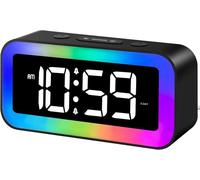 Réveil Lumière, GLIME Lampe Réveil Veilleuse Lumière RGB LED Câble USB Tactile Contrôle Multi-Mode Sunrise/Sunset/Snooze/Radio FM