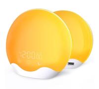 Réveil lumineux à lumière du jour, simulation de lever et coucher de soleil, radio FM, 5 sons de la nature, 2 alarmes, snooze, 12 couleurs de lumière, 20 niveaux de luminosité, lampe de