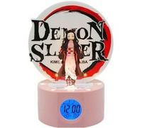 TEKNOFUN - - Licence Officiel Demon Slayer - Réveil Lumineux NEZUKO 20 cm - 2 Modes d'éclairage - Fonctionne avec 3 x AAA/Câble USB (Inclus) - pour Les Enfants dès 6 Ans - 811754