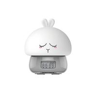 Réveil enfant lapin WE - WEKREVLAPIN Blanc - 7 couleurs - Enregistrement vocal - Batterie intégrée