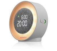 Kienzle Réveil lumineux rond avec veilleuse et luminosité automatique blanc