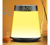 Réveil Lumineux Simulateur d'aube Bluetooth Lampe de Chevet Multicolore