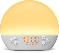 Réveil Lumineux Simulateur d'aube, Eveil Lumière Reveil Matin 12 Couleurs