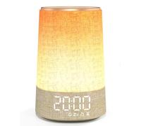 Réveil Lumineux Simulateur d'Aube, Lampe de Reveil avec 7 Sonneries, 30 Sons Naturels, Snooze, Minuteur, Réveil Matin sur Lampe de Chevet LED, 10 Niveaux de Luminosité Veilleuse pour Enfants Adultes