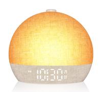 Réveil Lumineux Simulateur d'Aube, Reveil Matin avec 7 Sonneries, Lampe de Chevet 20 Niveaux de Luminosité, 30 Sons Naturels, Snooze, Minuteur, 12 Couleurs Réveil Lumière Veilleuse pour Enfant/Adulte