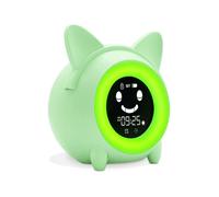 Metronic 477346 Reveil Enfant Educatif avec Veilleuse Indicateur Jour/Nuit - Horloge Digital - Affichage Temperature - 5 Sons d'Alarme pour Les Réveils du Matin - Vert