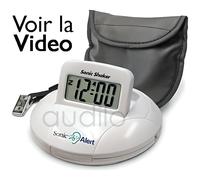 Réveil malentendant de voyage avec vibreur GEEMARC SBP100 - Ecran inclinable