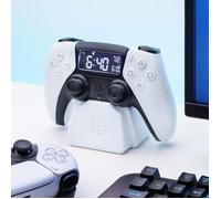 Paladone Réveil PlayStation PS5 Manette – Numérique LED – Sous licence officielle – Blanc