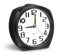 Réveil Matin, Réveils à Quartz Numérique 3D, Petite Horloge Silencieux sans Tic-Tac, Réveil Veilleuse et Snooze