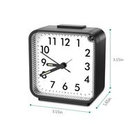 Réveil Matin, Réveils Analogiques à Quartz Numérique 3D, Petite Réveil Silencieux sans Tic-Tac, Réveil Veilleuse et Snooze