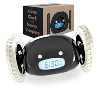 Réveil Matin Roulant Forte Sonnerie Reveil Puissant Gros Dormeurs pour Sourd Tres Bruyant Chambre Adulte Enfant M REVEIL A REMONTER