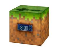 Réveil Minecraft PALADONE - Bloc d'herbe - Musique Sunrise - Lumière d'ambiance