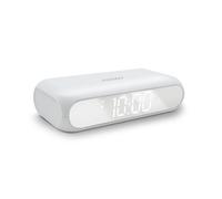 Réveil miroir avec chargeur induction 10W - blanc
