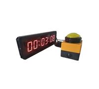 Réveil mural de couleur rouge avec minuterie à bouton-poussoir, horloge for jeux, 1.8" Ouverture à Distance