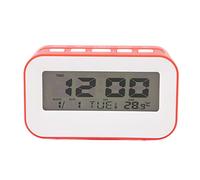 Réveil musical LCD pour enfants, fonction compte à rebours pour chambre à coucher (rouge)
