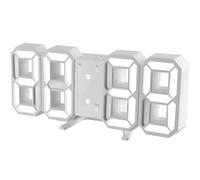 Réveil numérique 3D pour les chambres, horloge murale numérique à affichage LED avec 12/24 heure Date température affichage de la mémoire de temps Dimmable, horloge numérique créative pour chambre cui