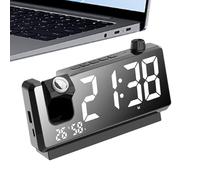 Réveil numérique à projection | Horloge de bureau numérique rechargeable par USB, réveil projection pour chambres, salons, cuisines