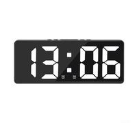 Réveil numérique activé par clap avec affichage de la température, luminosité réglable en 5 étapes, mode ne pas déranger, affichage 12h/24h et C/F (blanc)