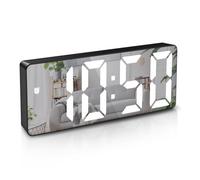 Réveil Numérique, Alarm Réveil LED avec Fonction Snooze, Luminosité réglable, ave mode jour de travail (Miroir LED)