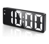 Réveil Numérique, Alarm Réveil LED avec Fonction Snooze, Luminosité réglable, ave mode jour de travail(Noir)