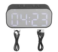 Réveil numérique au design moderne avec haut-parleur Bluetooth, alarme puissante, double alarme, mode nuit, affichage miroir, alimentation par