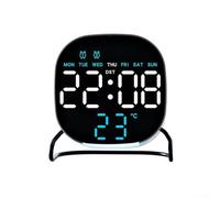 Réveil numérique avec affichage LED, double mode pour la boucle de l'heure et de la date, variateur de luminosité réglable, compte à rebours jusqu'à 24 heures, moniteur de température en Fahrenheit ou