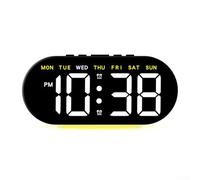 Réveil numérique avec alimentation USB, affichage de la température, date, semaine et 4 niveaux de luminosité pour une meilleure utilisation (C)