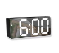Reveil Numerique Avec Temperature,Horloge Numérique avec Grand écran LED Horloge Digitale a Pile/USB Réveil Numérique Horloge Luminosité Réglable Digitale Murale 2 Alarmes, 12/24H, Fonction Snooze