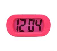 Réveil numérique avec veilleuse et bouton snooze pour une lecture facile de l'heure (rose)