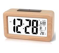 Réveil numérique - BIGILANTUH - Bois - Alarme numérique - Température - Rétroéclairage