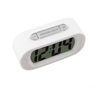 Réveil numérique compact et portable avec fonctionnalités conviviales et matins paisibles (blanc)