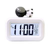 Réveil Numérique De Dessin Animé, Réveil Kawaii Pour Filles Et Garçons, Affichage LED, Réveil Pour Chevet Avec Données, Heure, Calendrier, Température, Horloge De Bureau Pour Adulte Et Enfant(Blanc B)