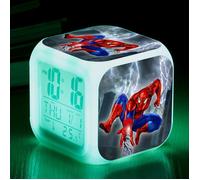 Réveil Numérique de Spider-Man pour Enfant avec Affichage LED, pour Enfant,Table Bureau,Cadeau d'Anniversaire Noël-Animé 2