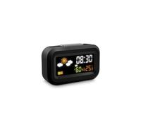 Réveil numérique de voyage à piles avec écran lcd rétroéclairé en couleur