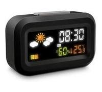 Metronic Réveil Numérique De Voyage À Piles avec Écran LCD Rétroéclairé en Couleur, Horloge 12/24 Heures, Snooze, Calendrier, Météo, Température, Humidité - 477340