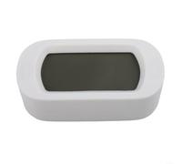 Réveil numérique de voyage avec écran LCD Jumbo, fonction snooze réglable, veilleuse douce avec USB et alimentation par batterie (blanc)