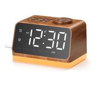 Réveil Numérique Dreamegg avec Veilleuse, Radio FM, Double Alarme et Bruit Blanc