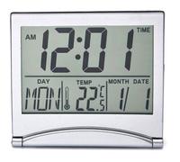 Réveil Numérique en Argent Écran LCD de Température Bureau par ,Horloge