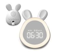 Réveil numérique en forme de lapin mignon pour enfants, veilleuse et contrôle tactile, réveil snooze, volume et luminosité réglables, horloges d'entraînement du sommeil pour enfants, tout-petits et