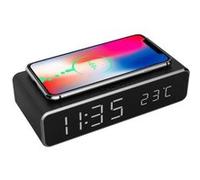 Réveil numérique - GEMBIRD - DAC-WPC-01 - Noir - LCD - 2 alarmes réglables Noir