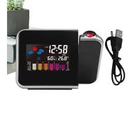 Réveil numérique intelligent avec écran LED, réveil de chevet | Luminosité réglable, affichage de la température et de la date, alarme de charge USB pour chambre à coucher, chambre d'enfant et bureau