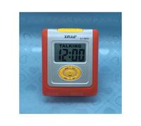 Réveil numérique LCD parlant (orange) pour aveugles ou malvoyants, couleur orange ou noire