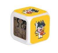 Réveil numérique LED à 7 couleurs changeantes avec date, alarme, thermomètre, réveil, bureau, enfant, ravin, licorne, pirates, avec épée, pour Halloween