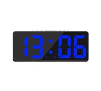 Réveil numérique LED avec Affichage de la température et du Calendrier, Table de Chevet avec rétroéclairage réglable (B)
