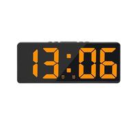 Réveil numérique LED avec Affichage de la température et du Calendrier, Table de Chevet avec rétroéclairage réglable (D)